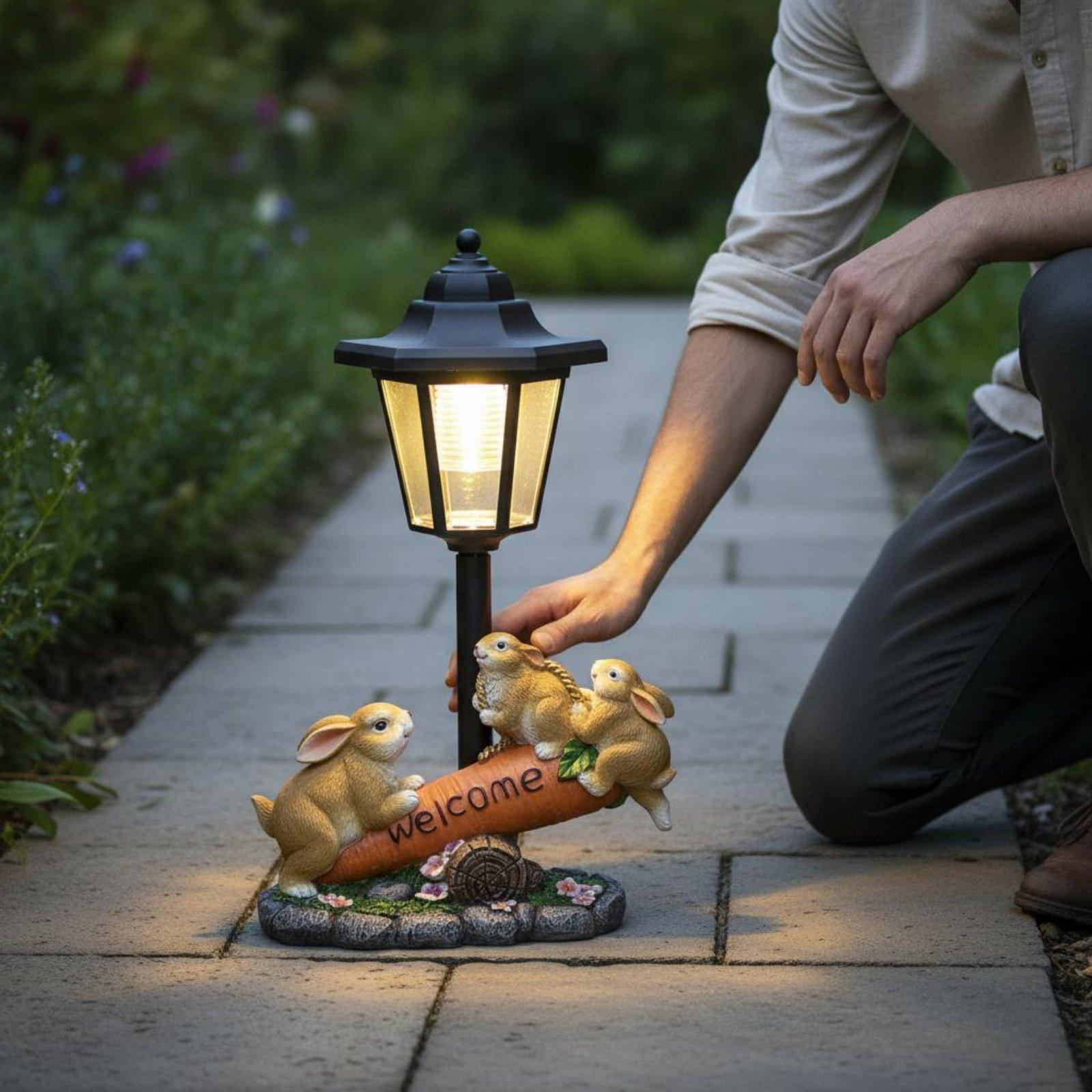 Lighting Decoration Ideas - Statue de Lapin Solaire Décorative, Idée