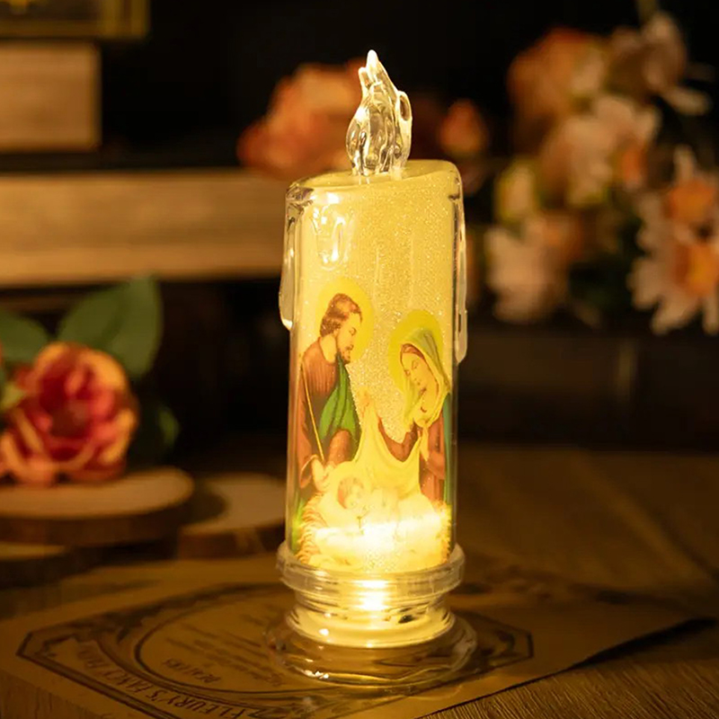 Lighting Decoration Ideas - Lampe à bougie LED jésus vierge