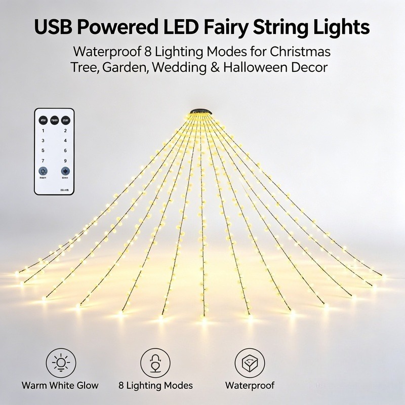 Lighting Christmas Decor - Guirlandes lumineuses LED USB, lumières de