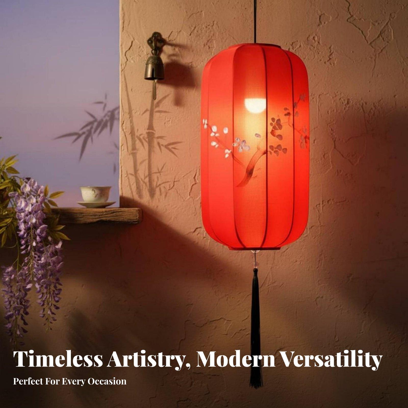 Decor Timeless Lighting - Lanterne suspendue imperméable de conception chinoise,
