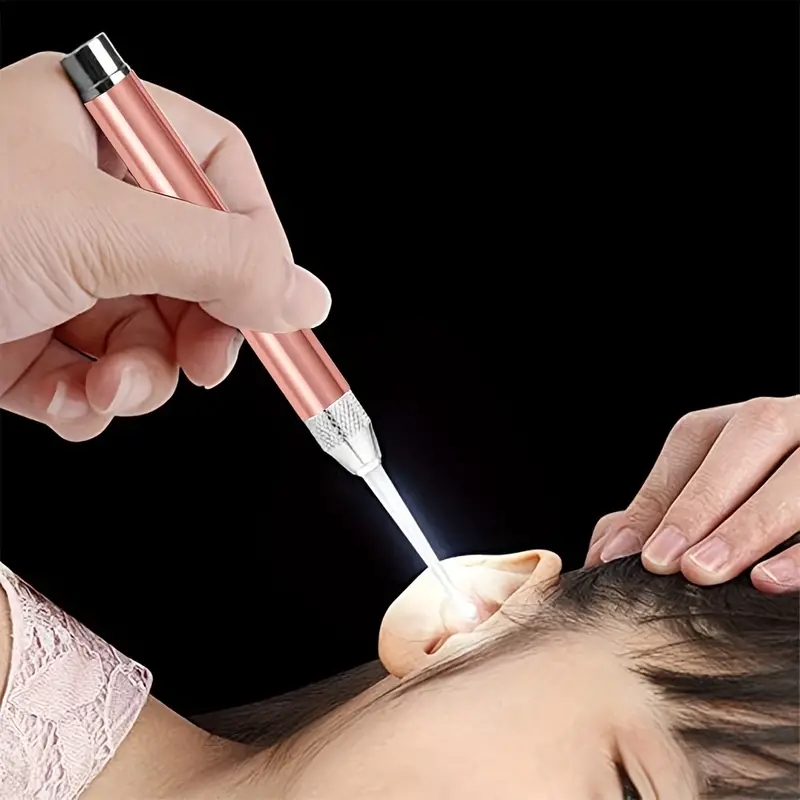 Lighting Visual - Curette auriculaire lumineuse en acier inoxydable