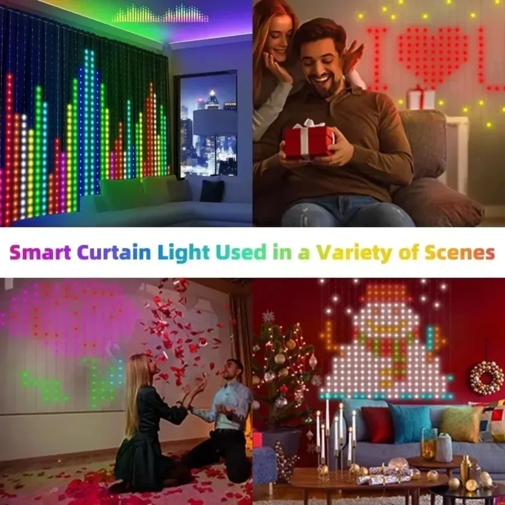 Rideaux lumineux à LED avec co - Lighting Christmas Decor avis et prix