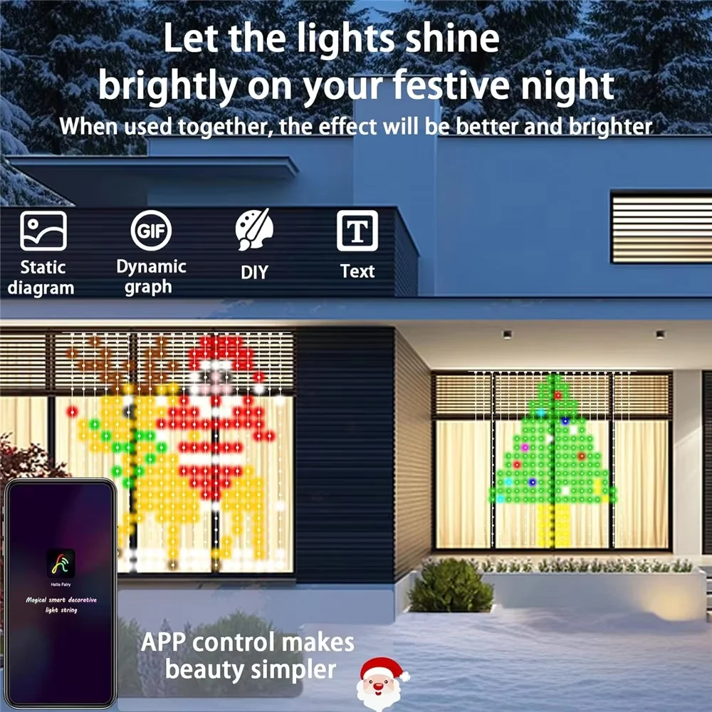Rideaux lumineux LED intellige - Lighting Christmas Decor avis et prix