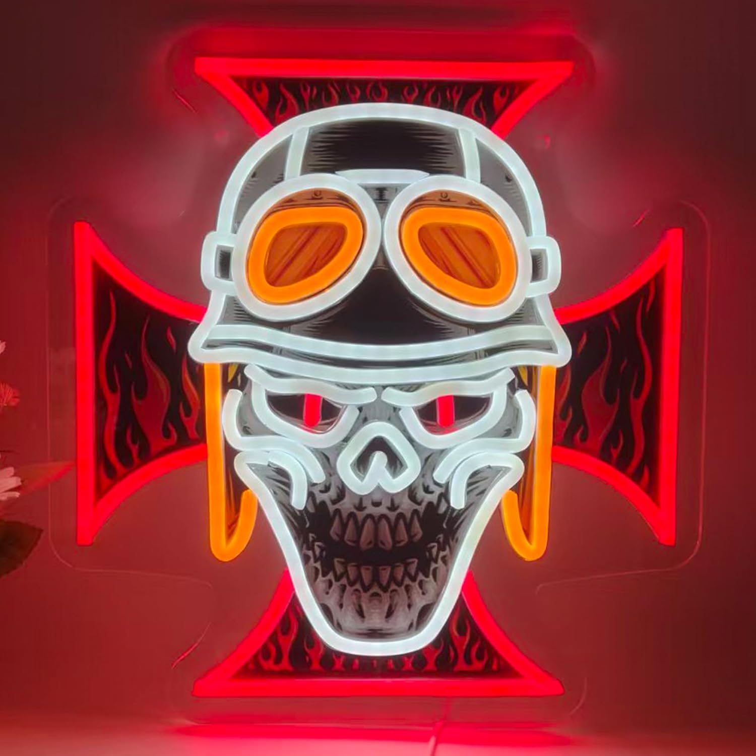 Enseigne néon LED tête de mort - Lighting Christmas Decor avis et prix