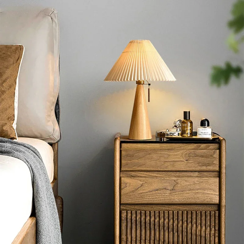 Lampe de table plissée rétro,  - Lighting Decor Bedroom avis et prix