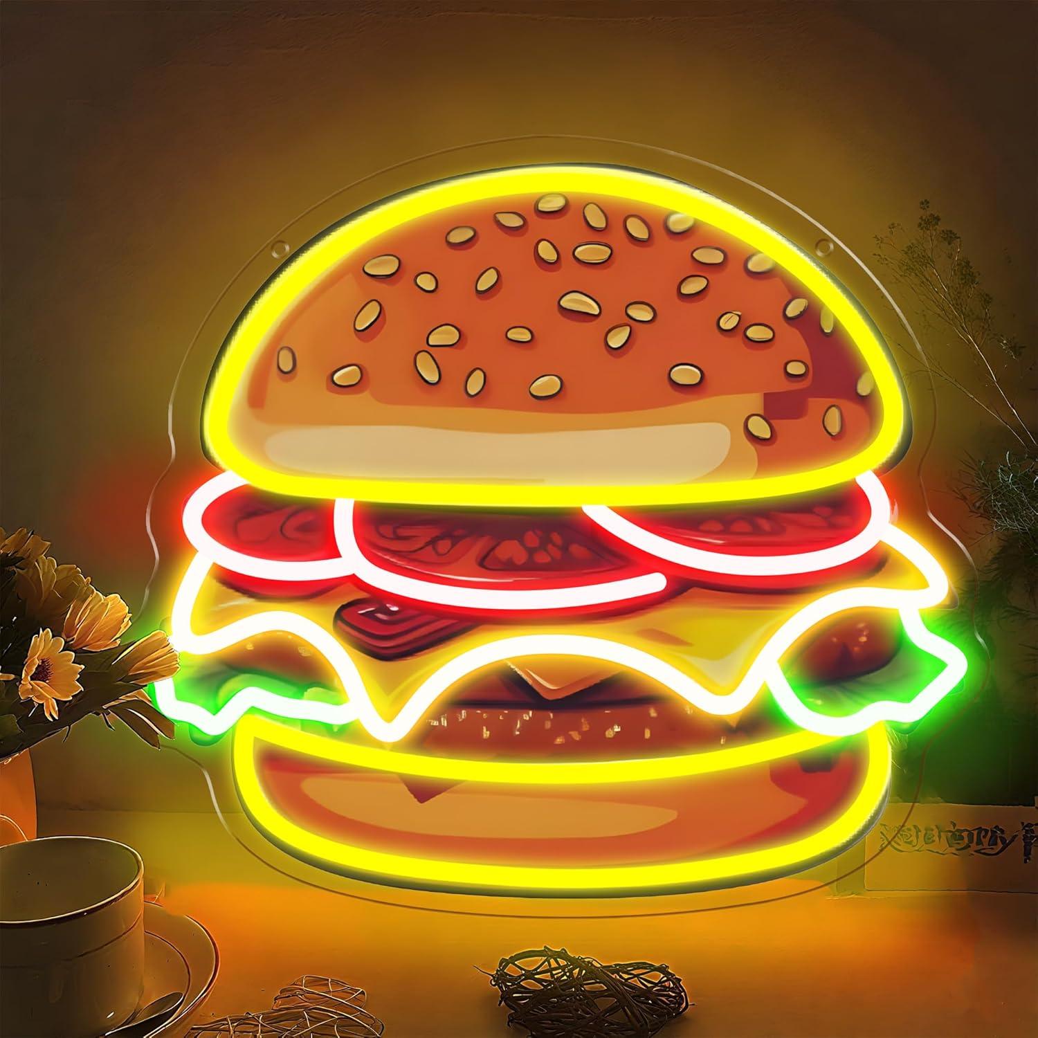 Enseigne néon LED Burger, Lumi - Lighting Decoration Ideas avis et prix