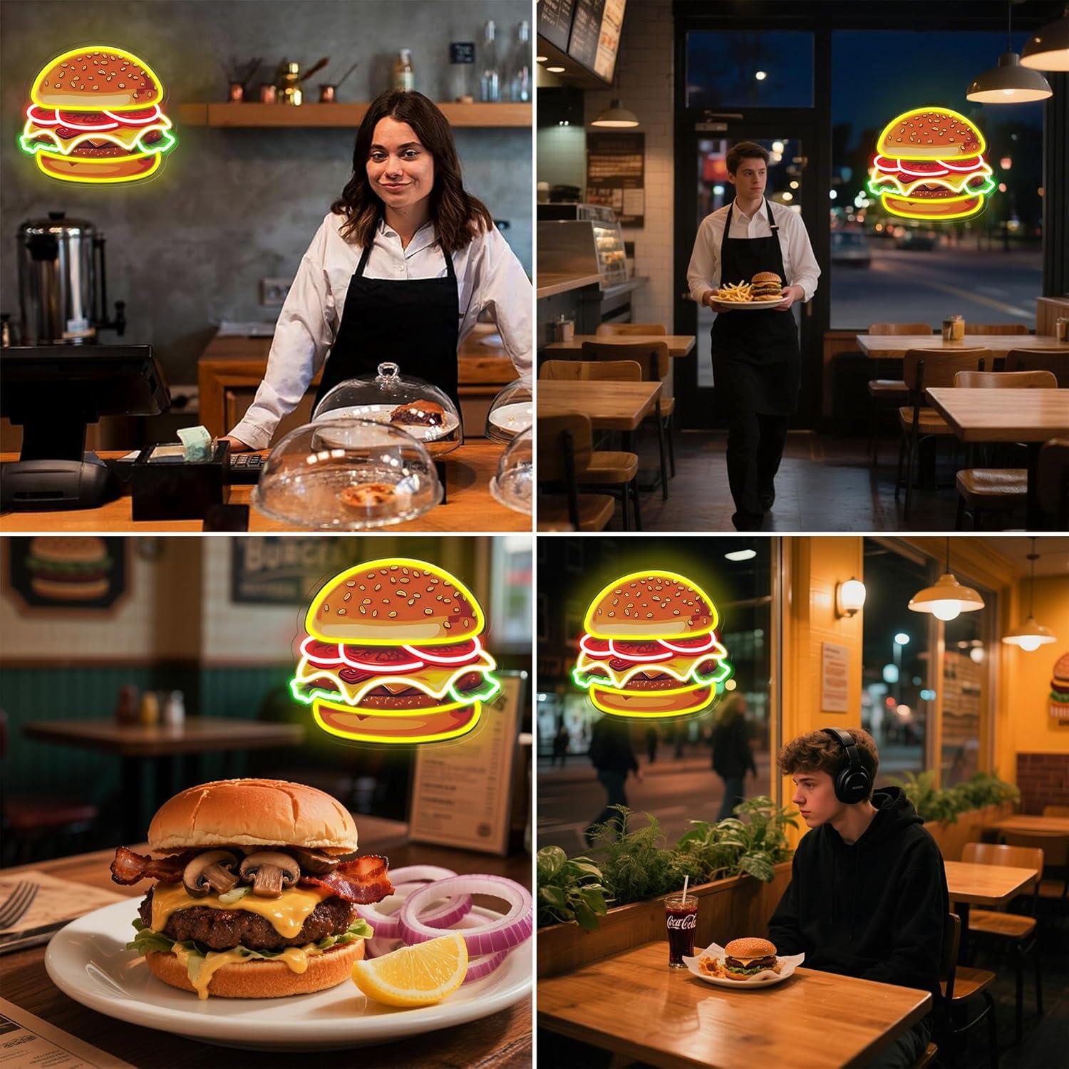Enseigne néon LED Burger, Lumi - Lighting Decoration Ideas avis et prix